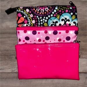 Trio Set Zip Up Travel Makeup Bags
